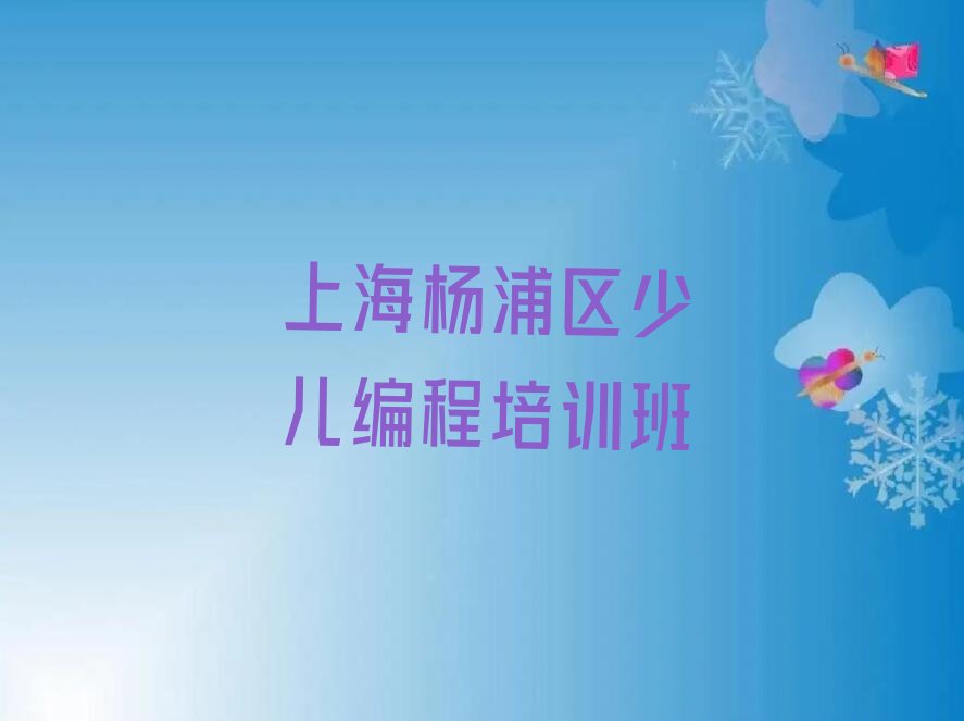 上海杨浦区少儿编程培训班