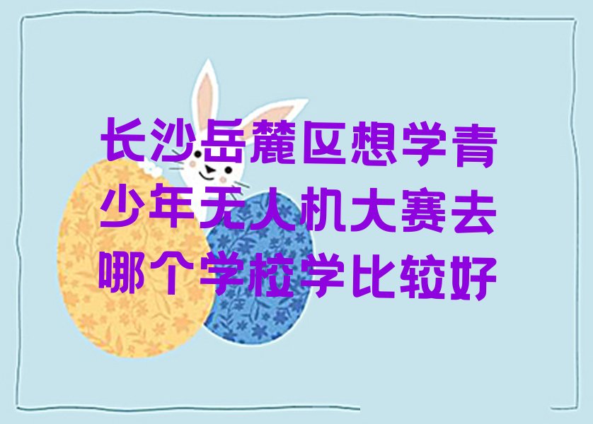 十大长沙岳麓区想学青少年无人机大赛去哪个学校学比较好排行榜