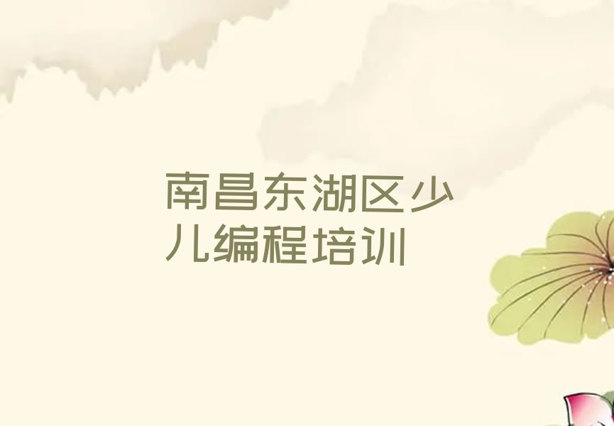 南昌东湖区少儿编程培训