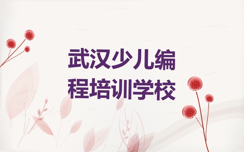 武汉少儿编程培训学校