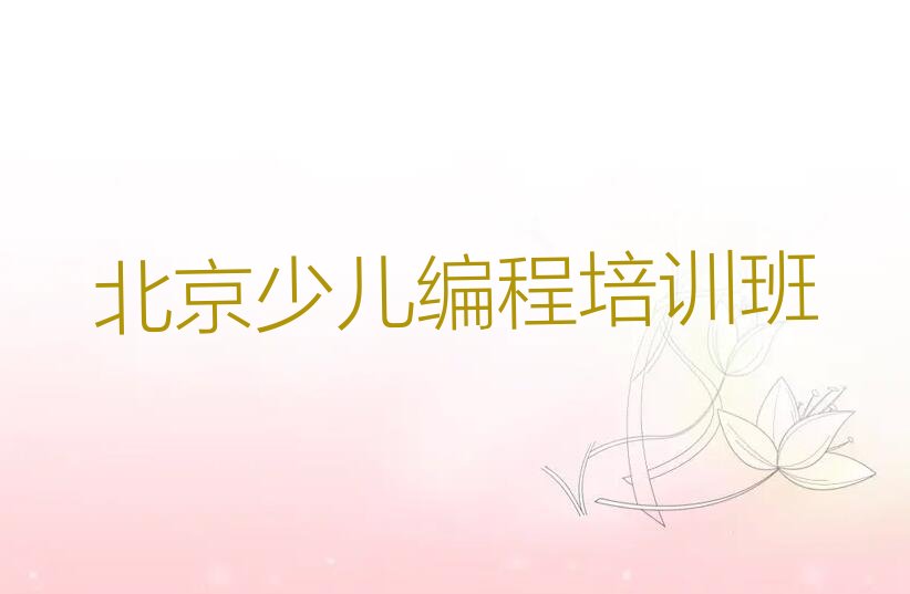 北京少儿编程培训班