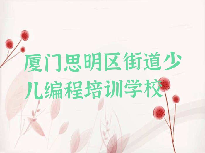 厦门思明区街道少儿编程培训学校