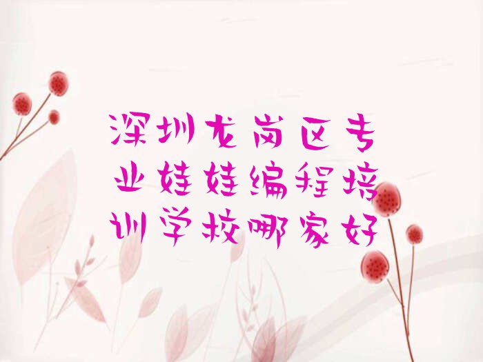 深圳娃娃编程培训学校