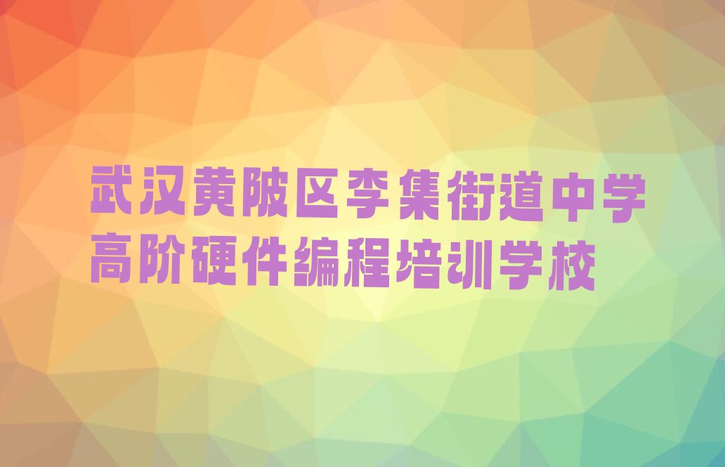 中学高阶硬件编程