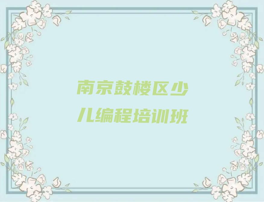 南京鼓楼区少儿编程培训班