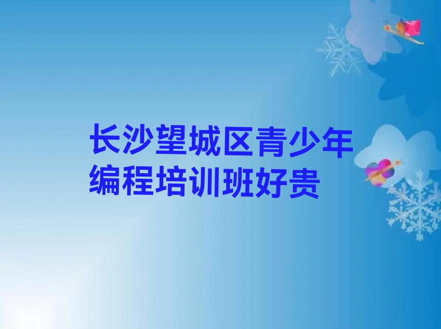 长沙望城区靖港镇少儿编程培训学校