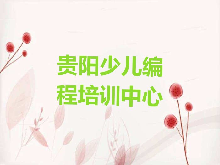 贵阳少儿编程培训中心