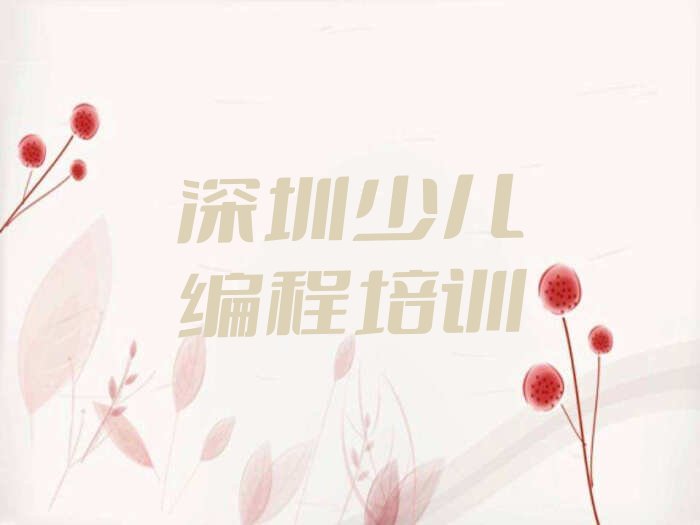 深圳少儿编程培训