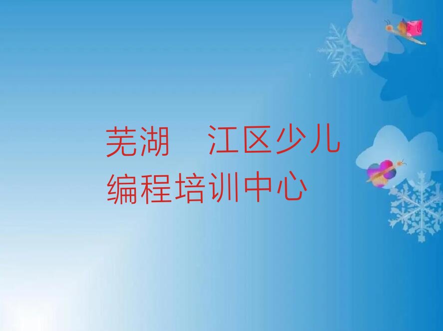 芜湖弋江区少儿编程培训中心