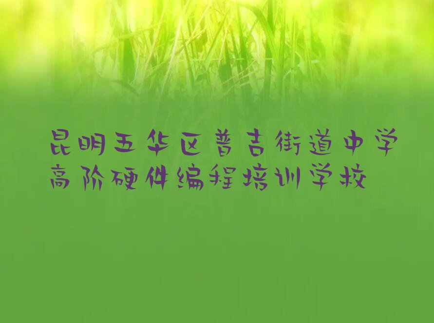 昆明五华区普吉街道中学高阶硬件编程培训学校