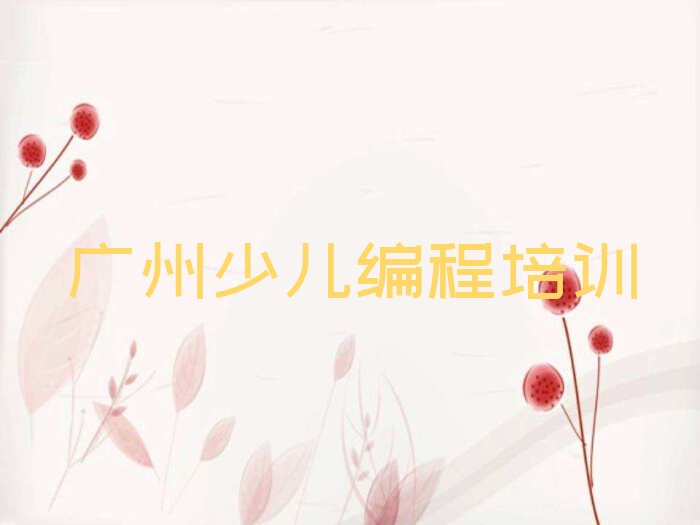 广州少儿编程培训