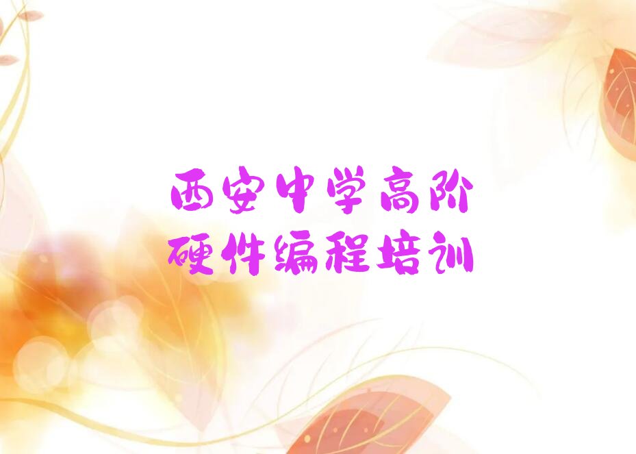 西安临潼区中学高阶硬件编程培训学校