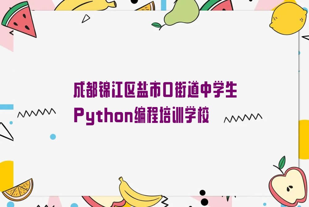 成都锦江区盐市口街道中学生Python编程培训学校