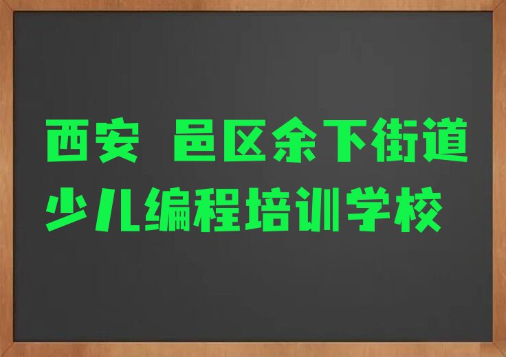 西安鄠邑区余下街道少儿编程培训学校