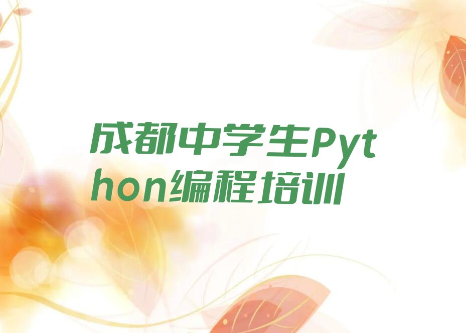 成都锦江区盐市口街道中学生Python编程培训学校
