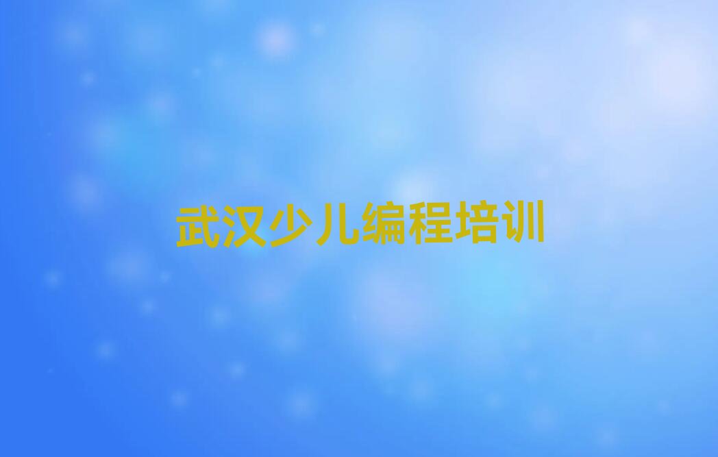 武汉东西湖区产业管理处少儿编程培训学校