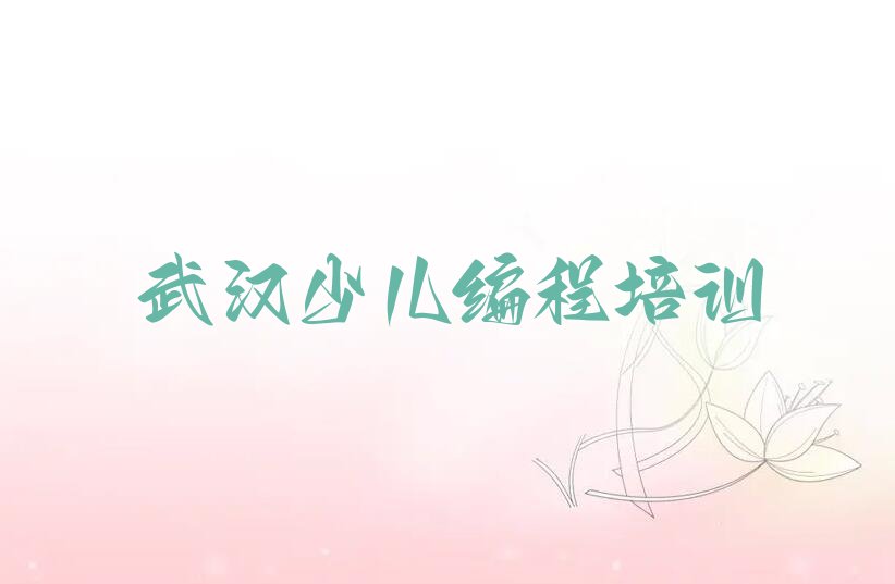 武汉东西湖区产业管理处少儿编程培训学校