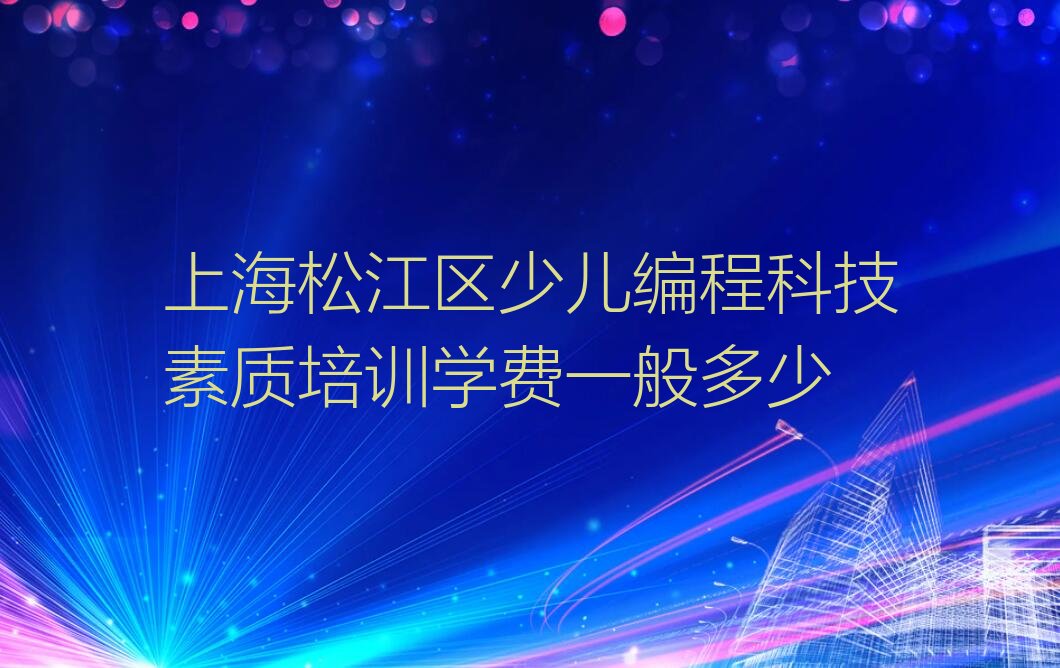 上海松江区佘山度假区少儿编程科技素质培训学校