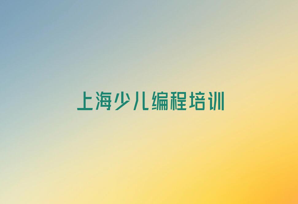 上海松江区佘山度假区少儿编程科技素质培训学校