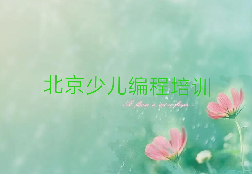 北京通州区少儿编程培训学校