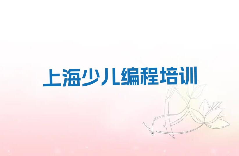上海青浦区少儿编程培训