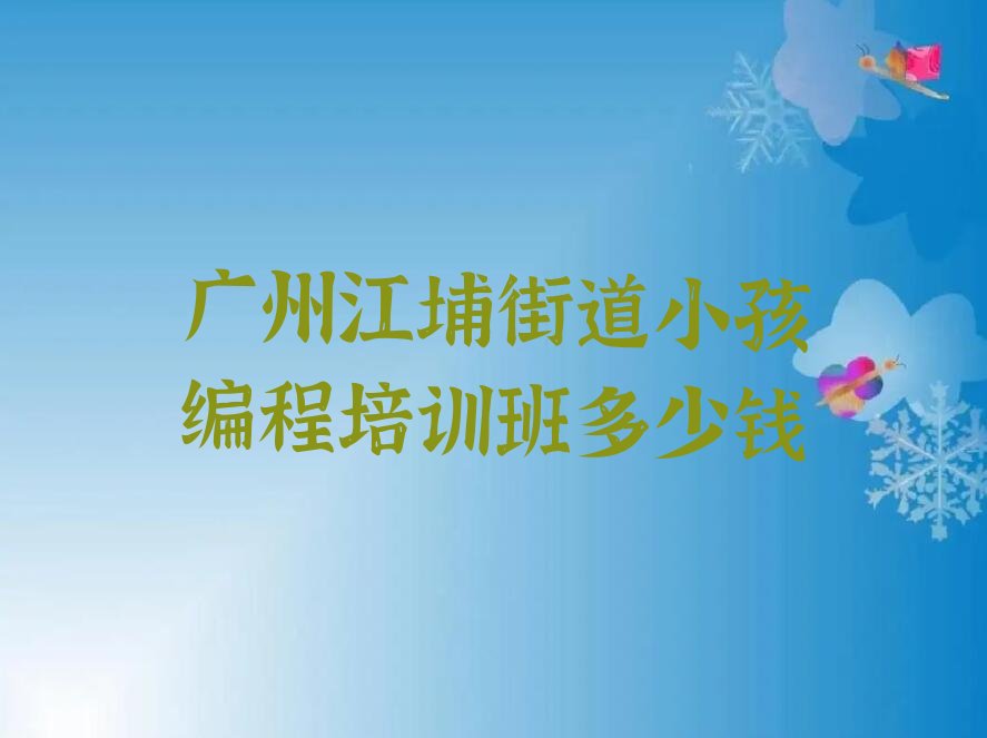 广州从化区小孩编程培训学校
