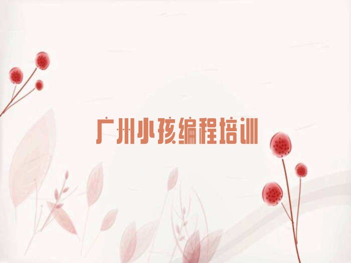 广州从化区小孩编程培训学校
