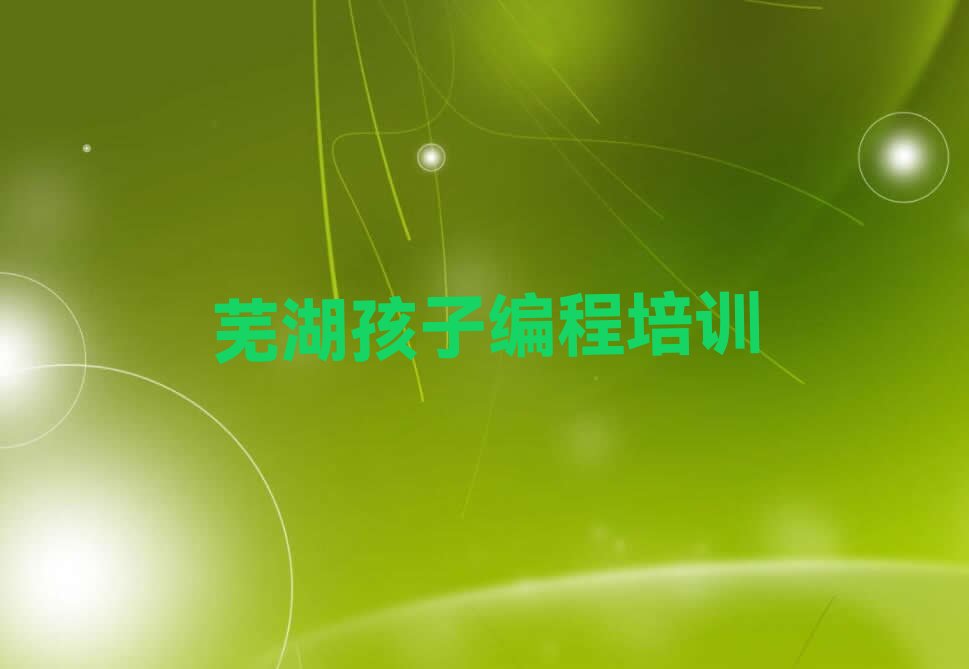 芜湖镜湖区赭麓街道少儿编程培训学校